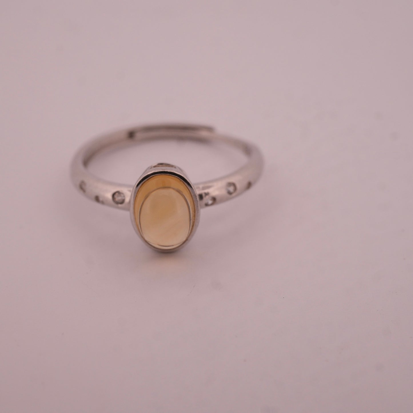 Citrine S925 Adjustable Ring