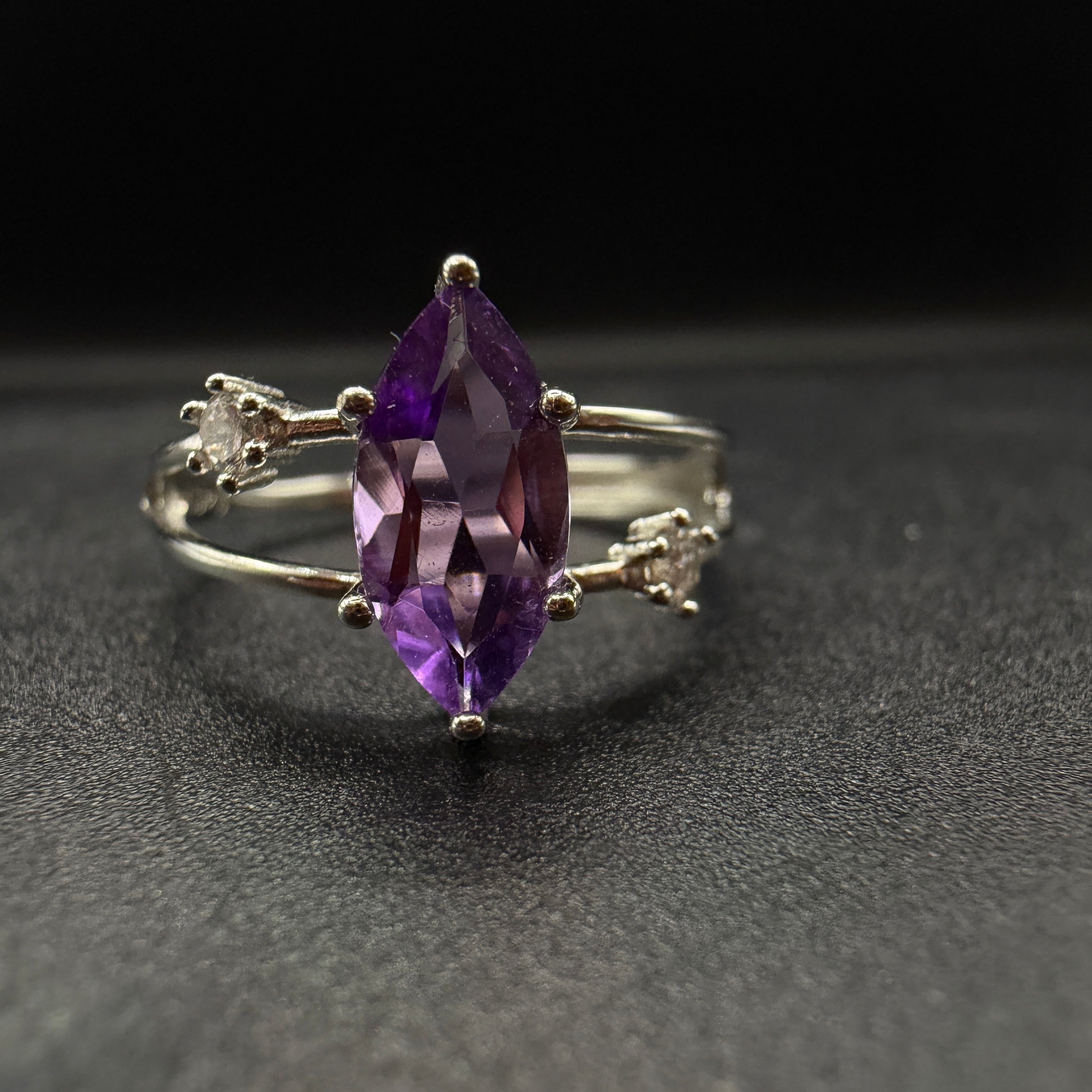 Amethyst S925 Adjustable Ring
