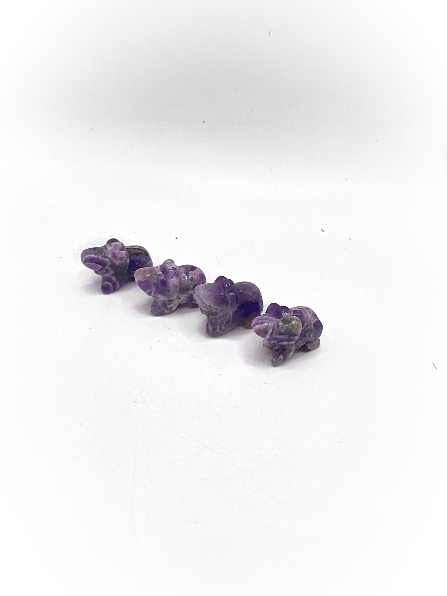 Mini Chevron Amethyst Elephants