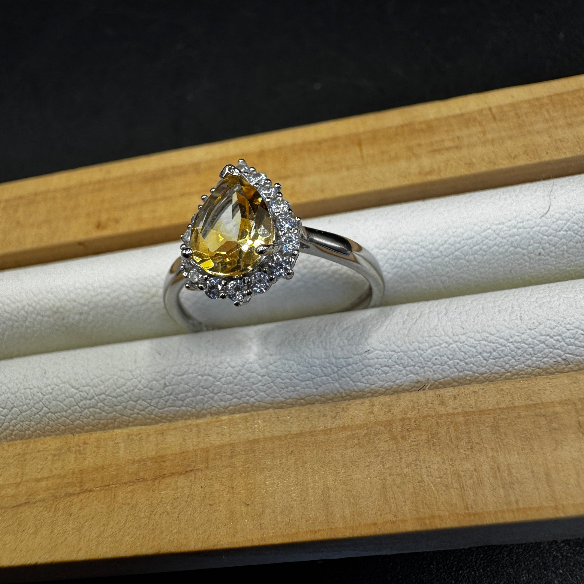 Citrine S925 Adjustable Ring