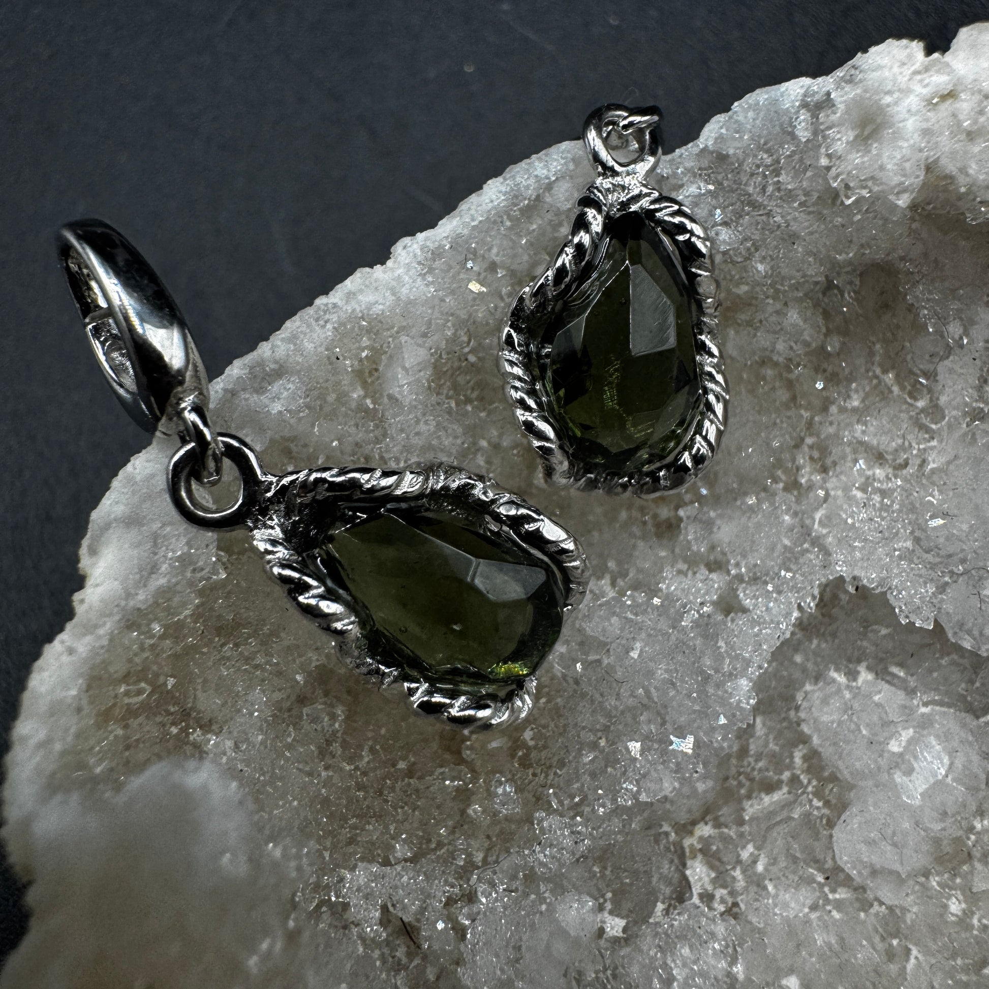 Moldavite Freeform S925 Certified Necklace
