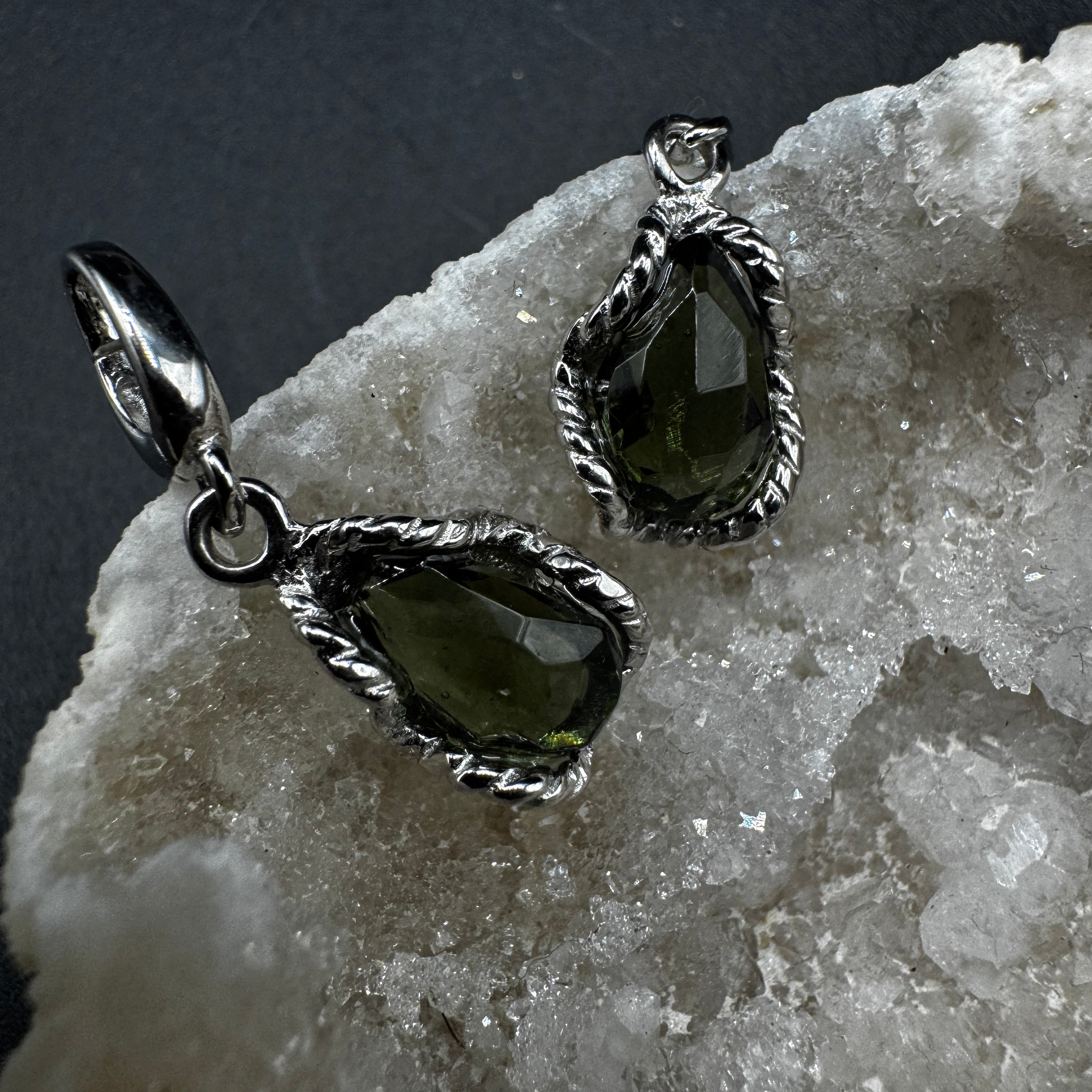 Moldavite Freeform S925 Certified Necklace