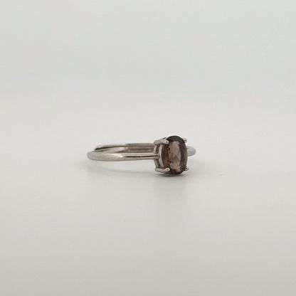 Smokey Quartz S925 Adjustable Ring