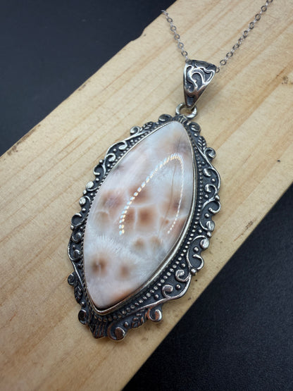Pink Larimar S925 Necklace
