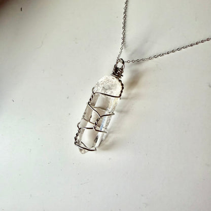 Colombian Lemurian Quartz S925 Handmade Necklace
