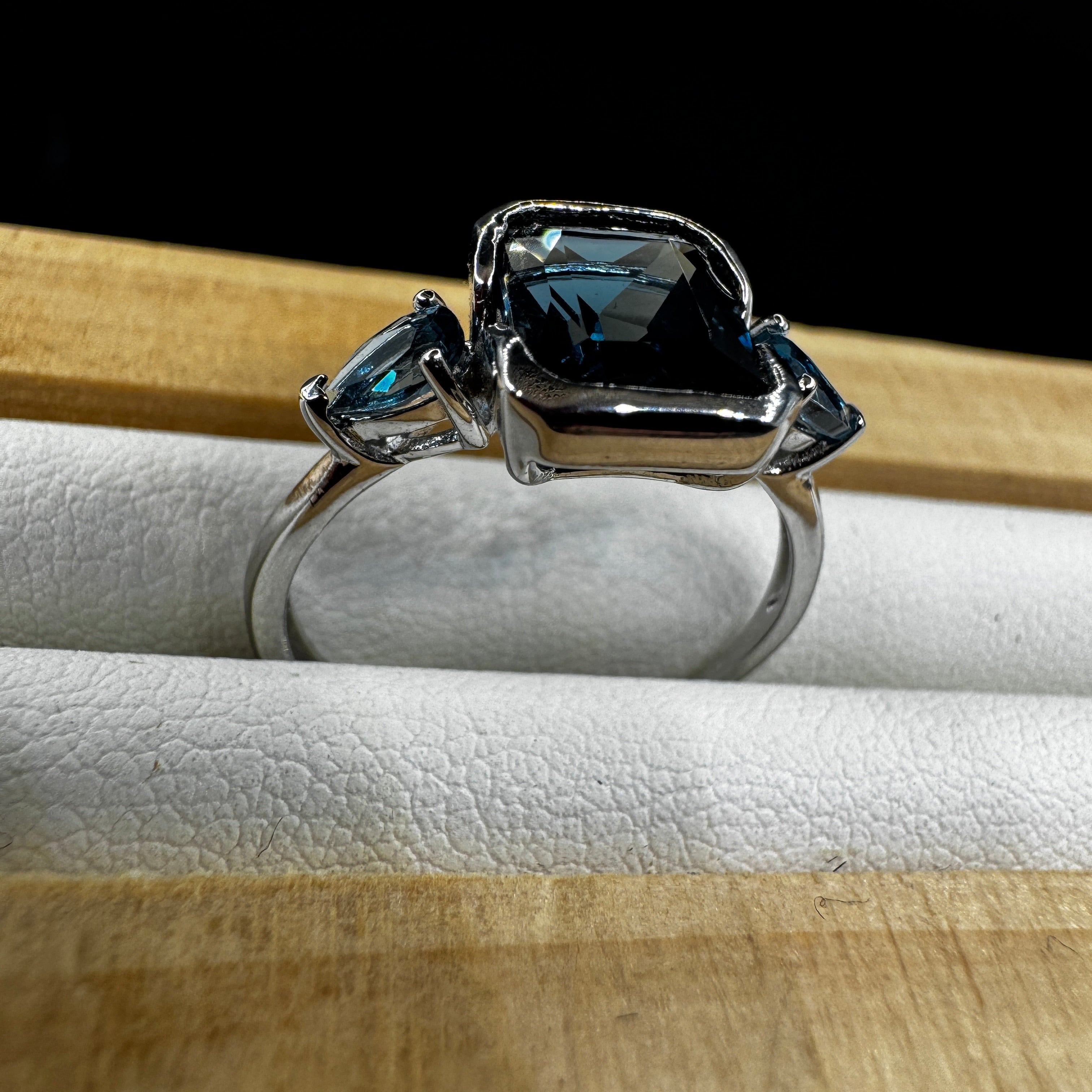 High Grade Topaz S925 Certified Adjustable Ring