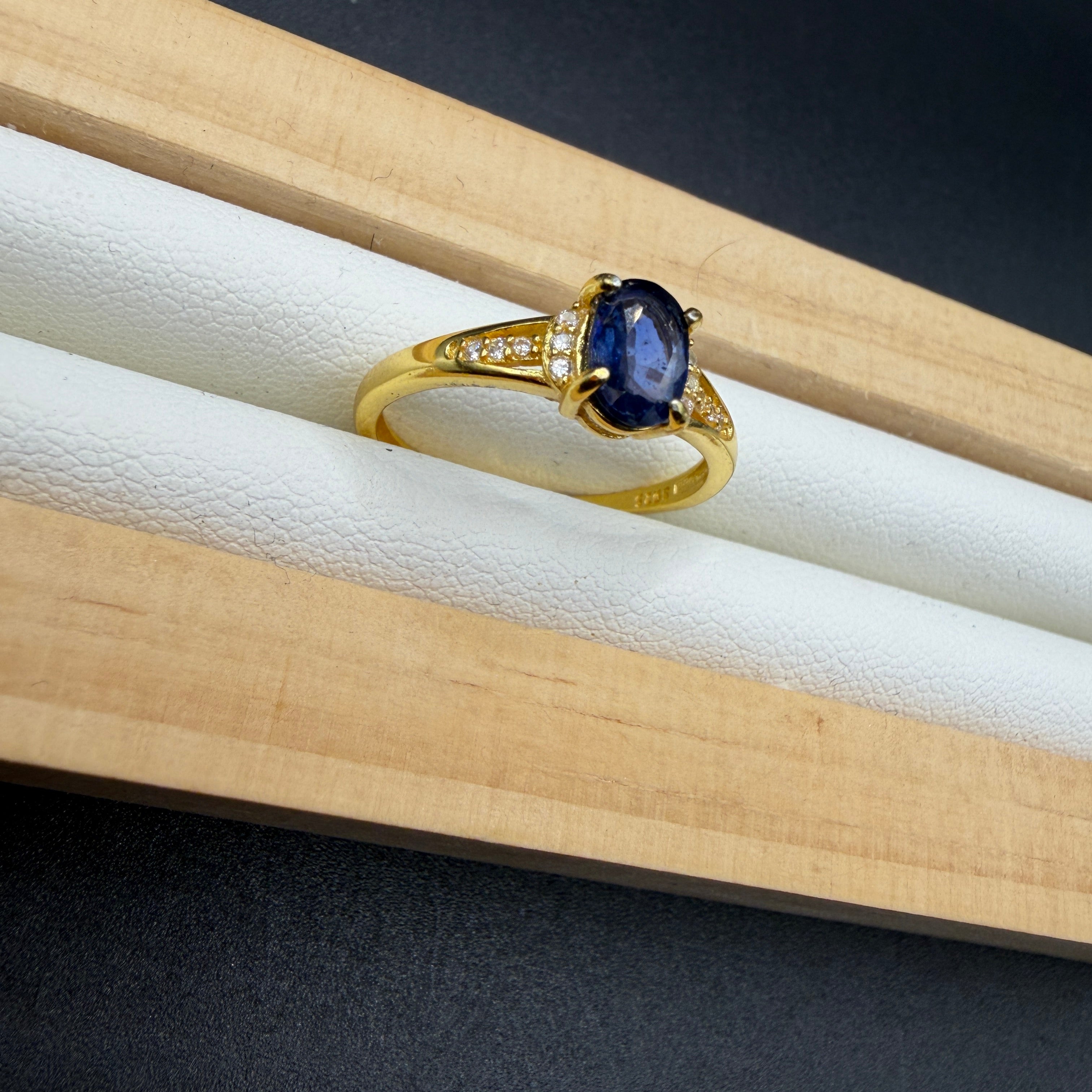 Sapphire S925 Adjustable Ring