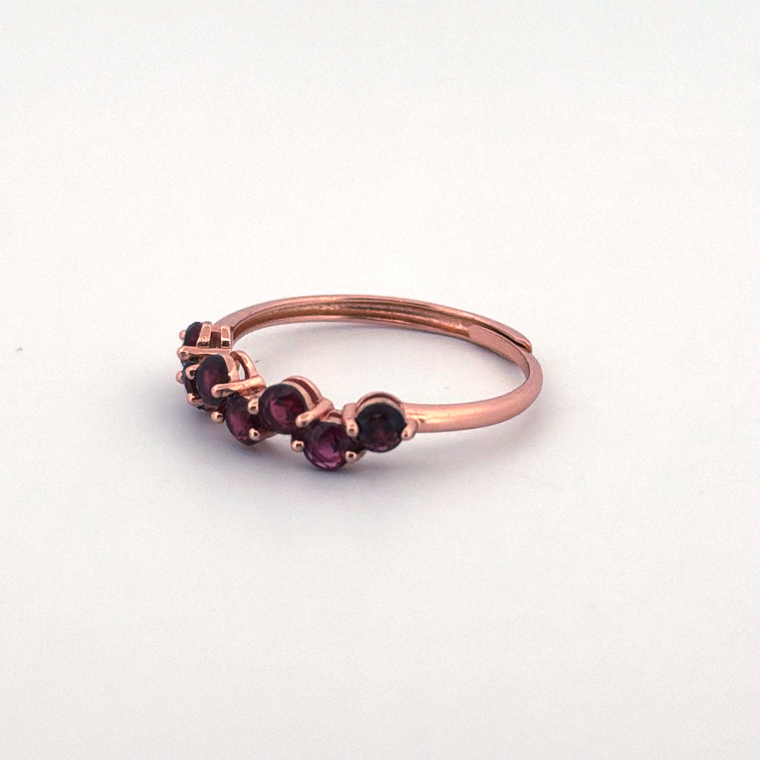 Garnet S925 Adjustable Ring