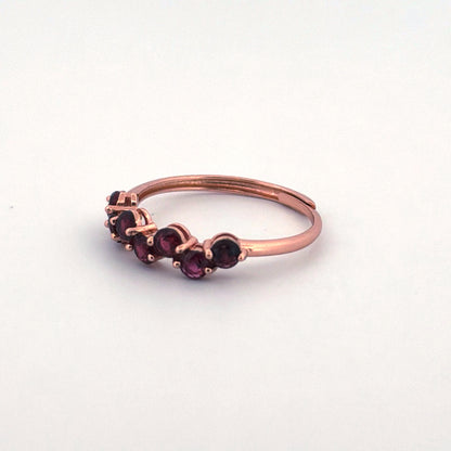 Garnet S925 Adjustable Ring