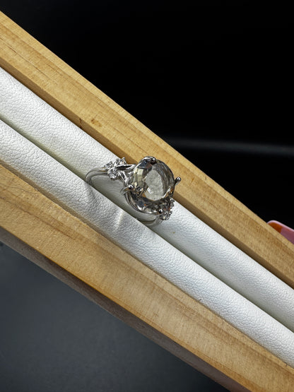 Smokey Quartz S925 Adjustable Ring