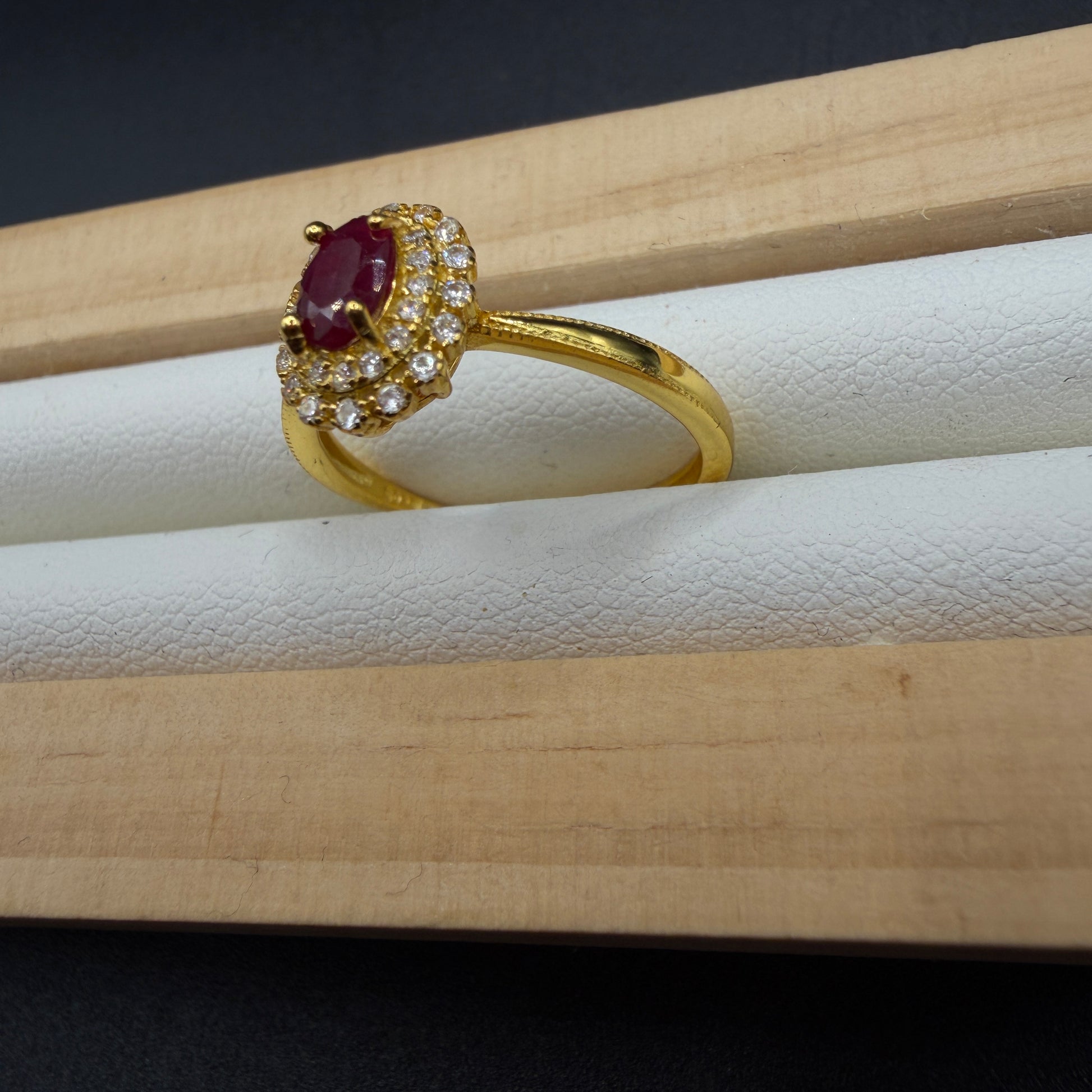 Ruby S925 Adjustable Ring