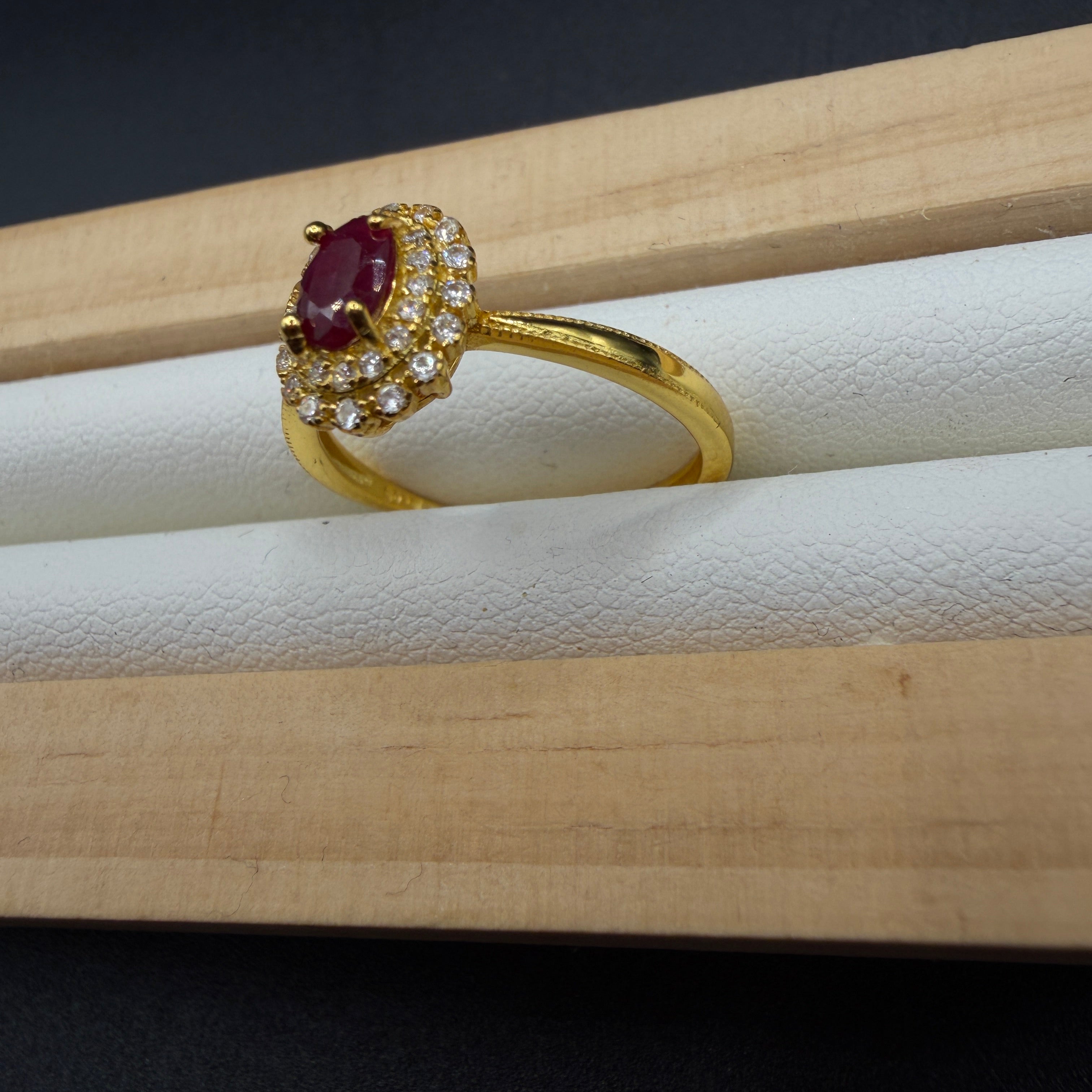 Ruby S925 Adjustable Ring