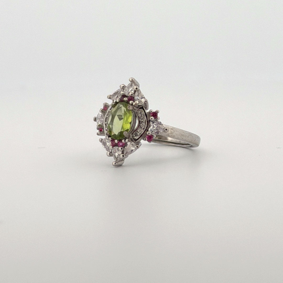 Peridot S925 Adjustable Ring