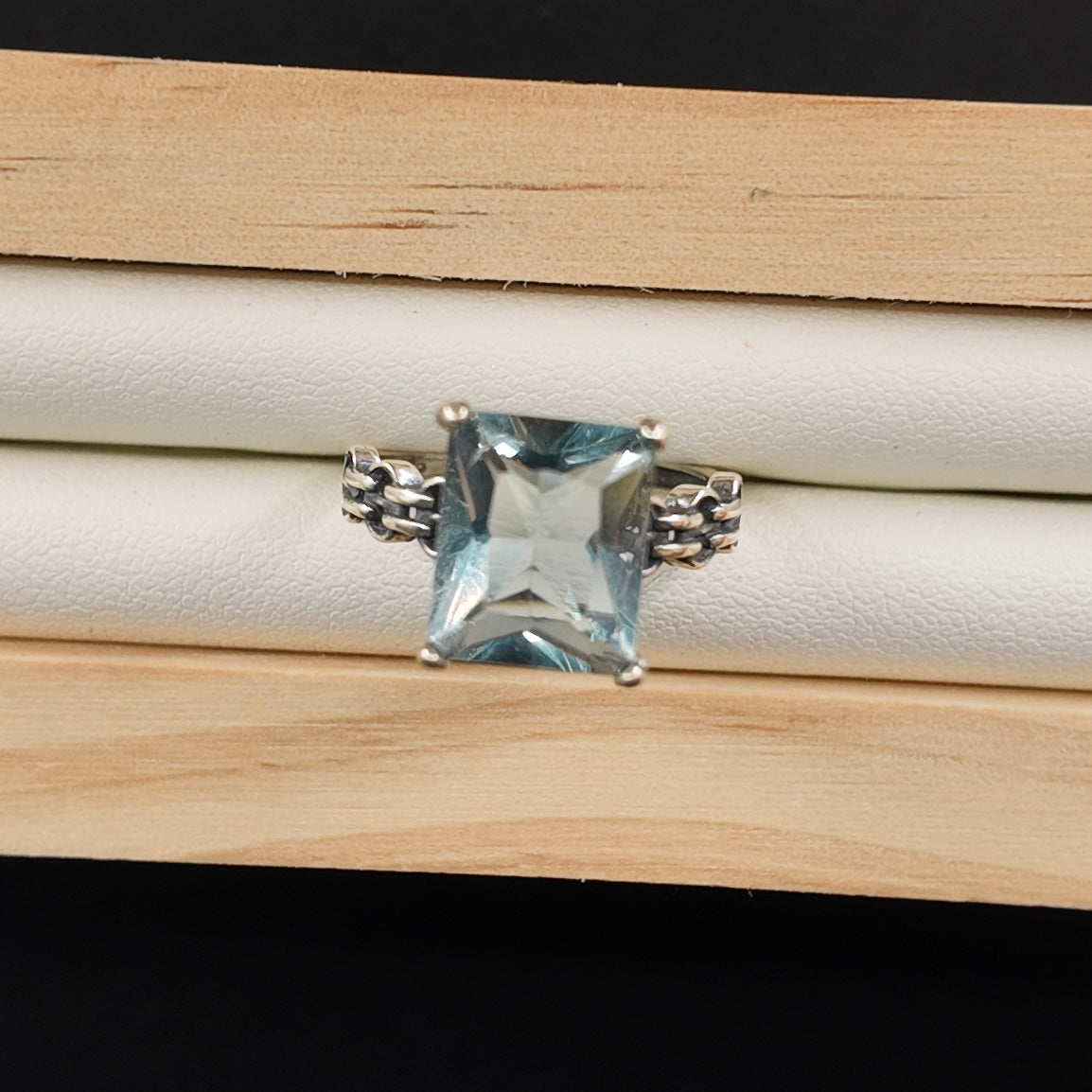 Blue Fluorite S925 Adjustable Ring