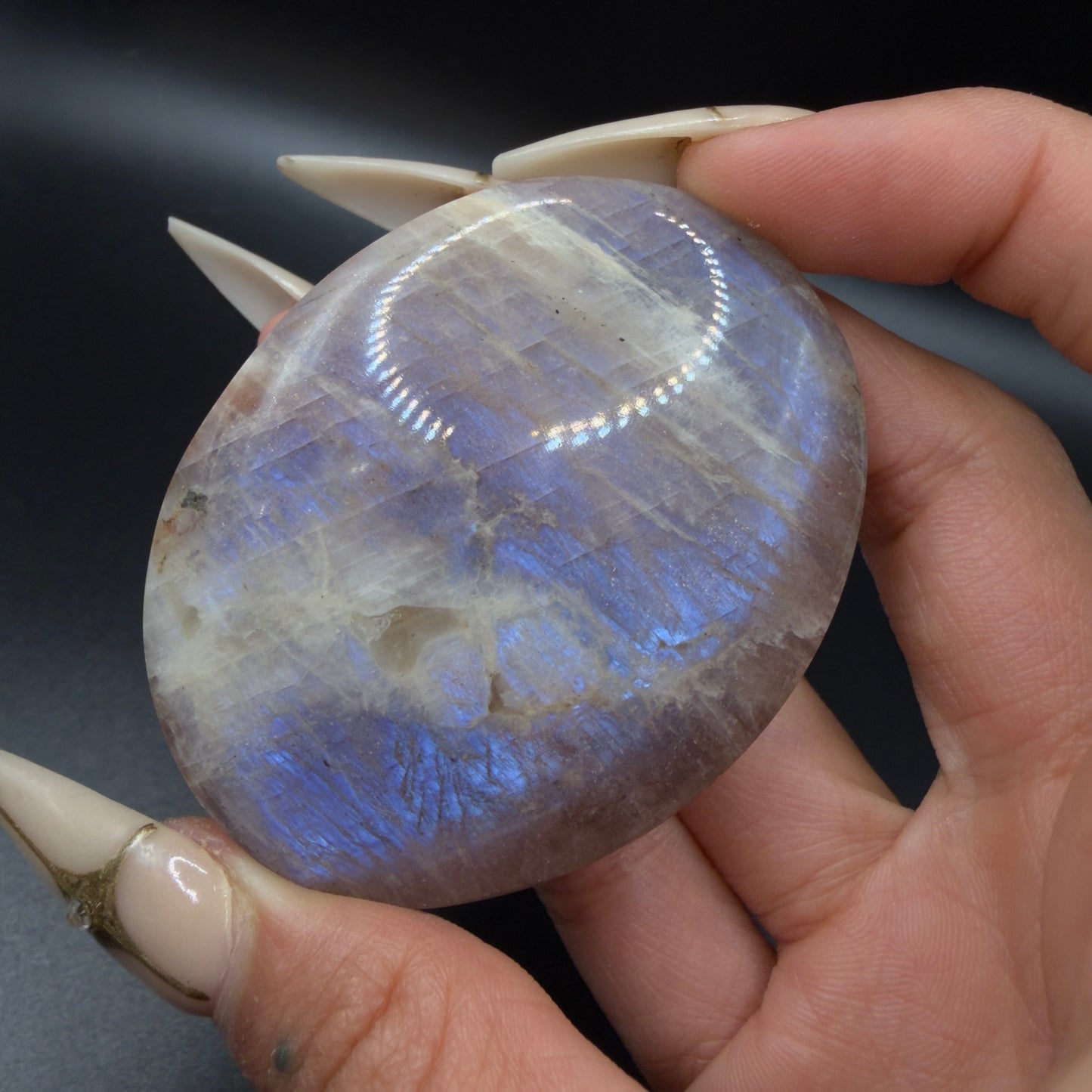 AA Grade Moonstone Large Palm Stone