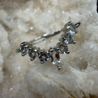 Aquamarine S925 Adjustable Ring