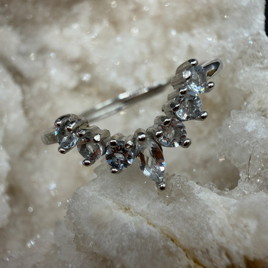 Aquamarine S925 Adjustable Ring