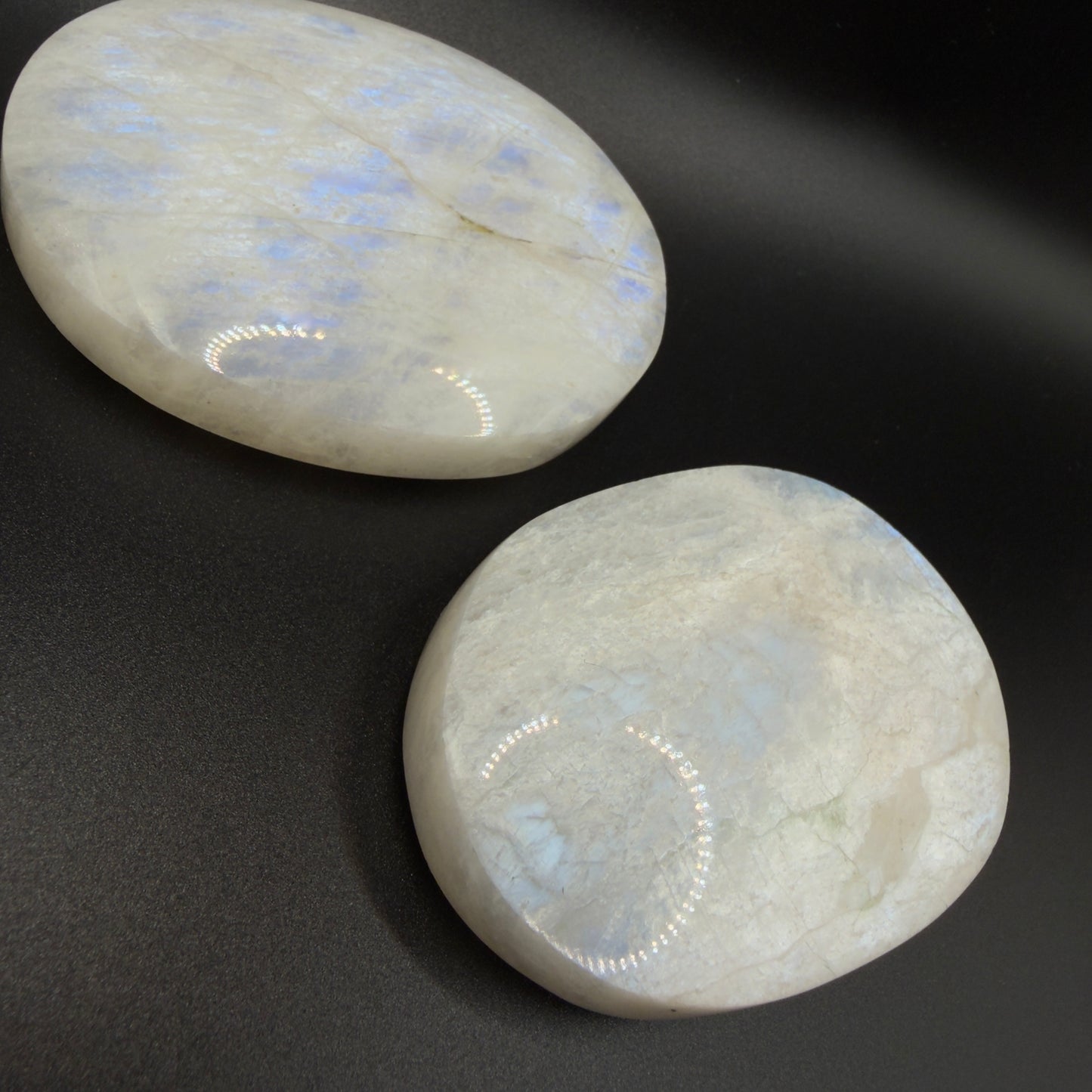 AA Grade Blue Moonstone Large Palm Stone