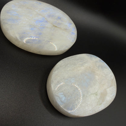 AA Grade Blue Moonstone Large Palm Stone