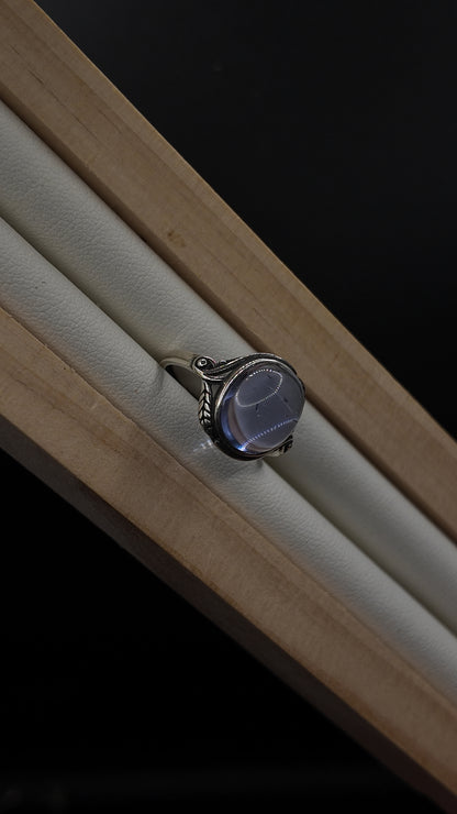 Fluorite S925 Adjustable Ring