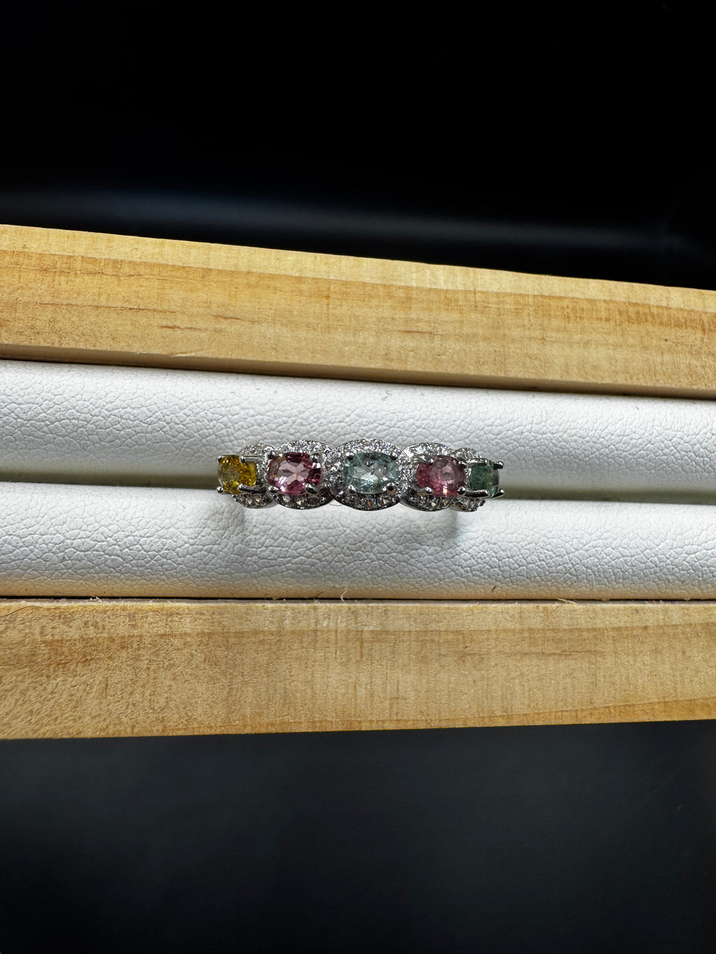 Rainbow Tourmaline Ring