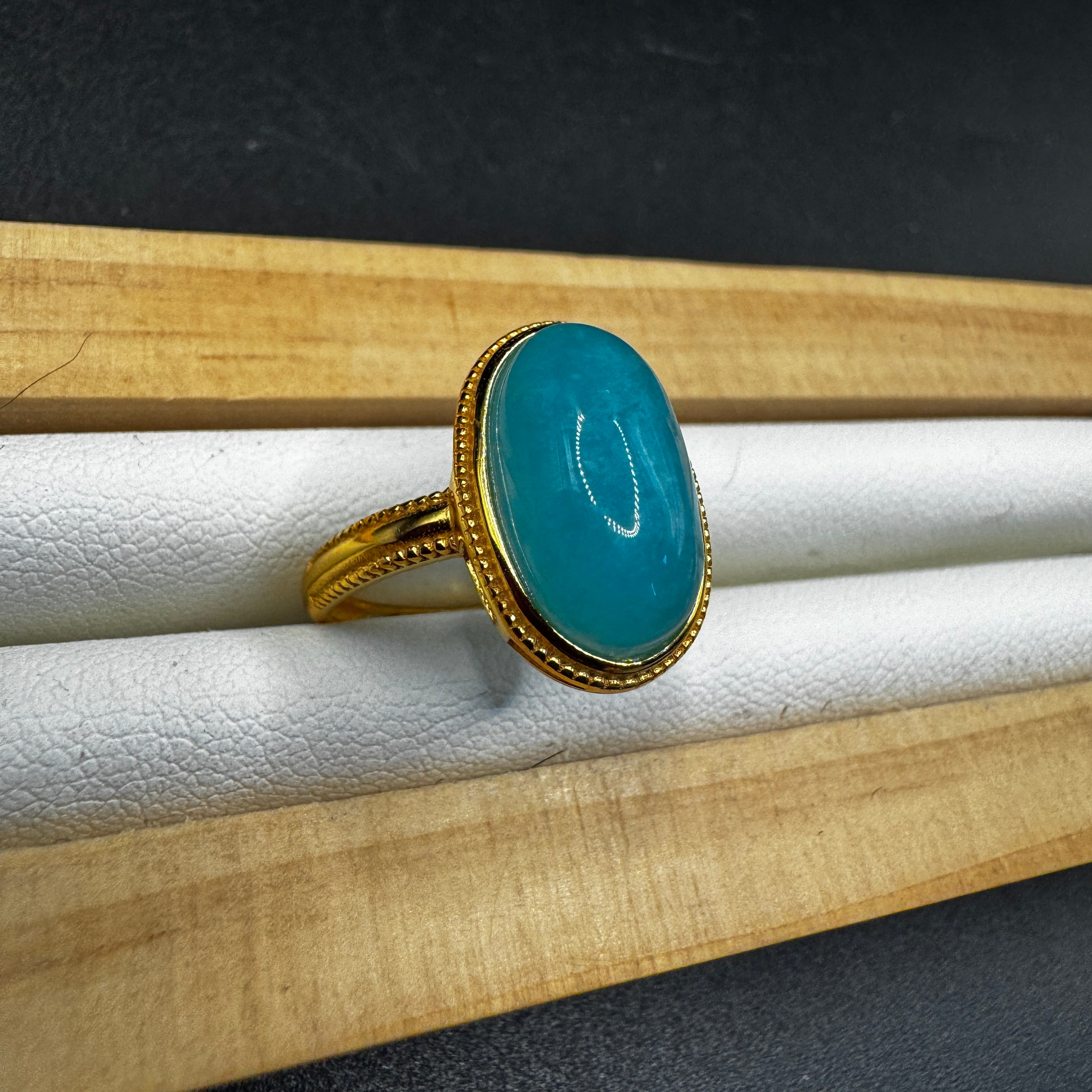 Amazonite S925 Adjustable Ring