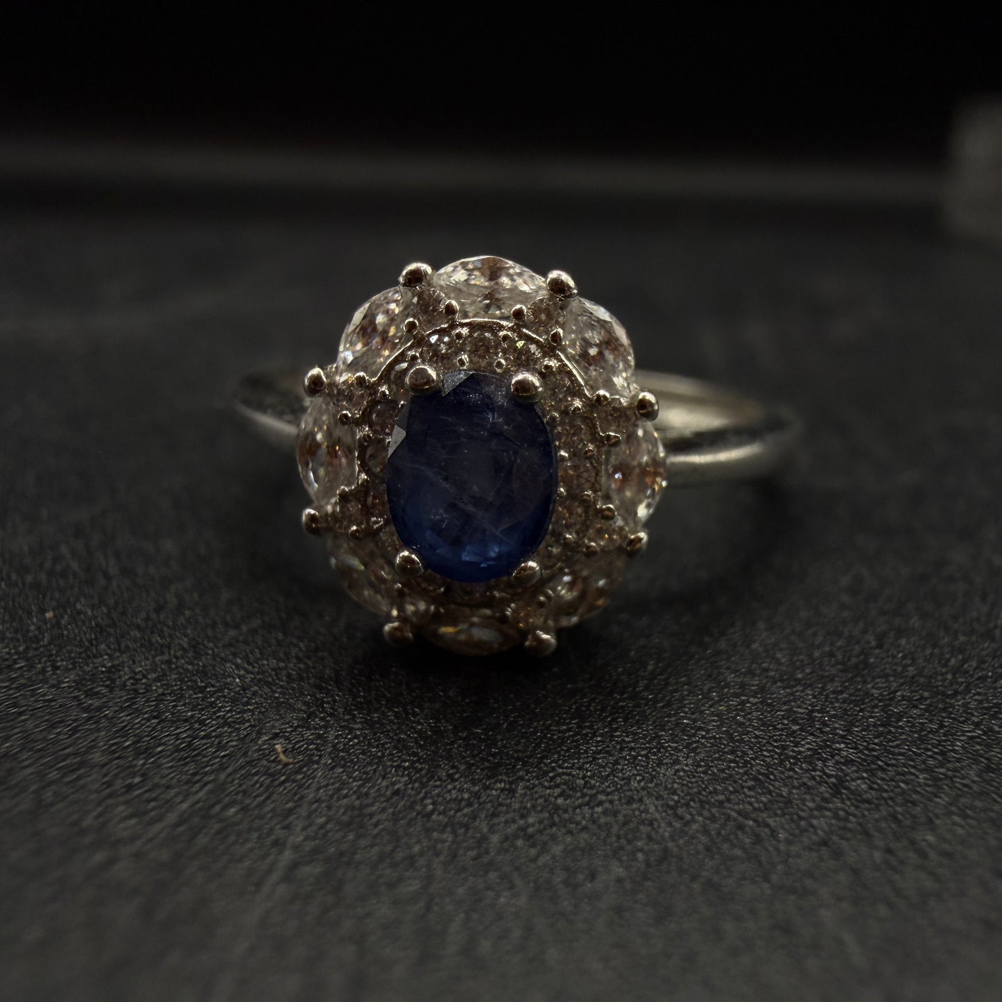 Sapphire S925 Adjustable Ring