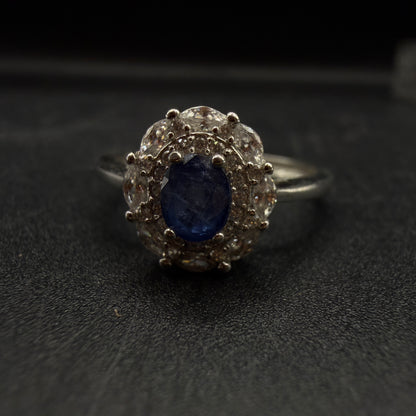Sapphire S925 Adjustable Ring