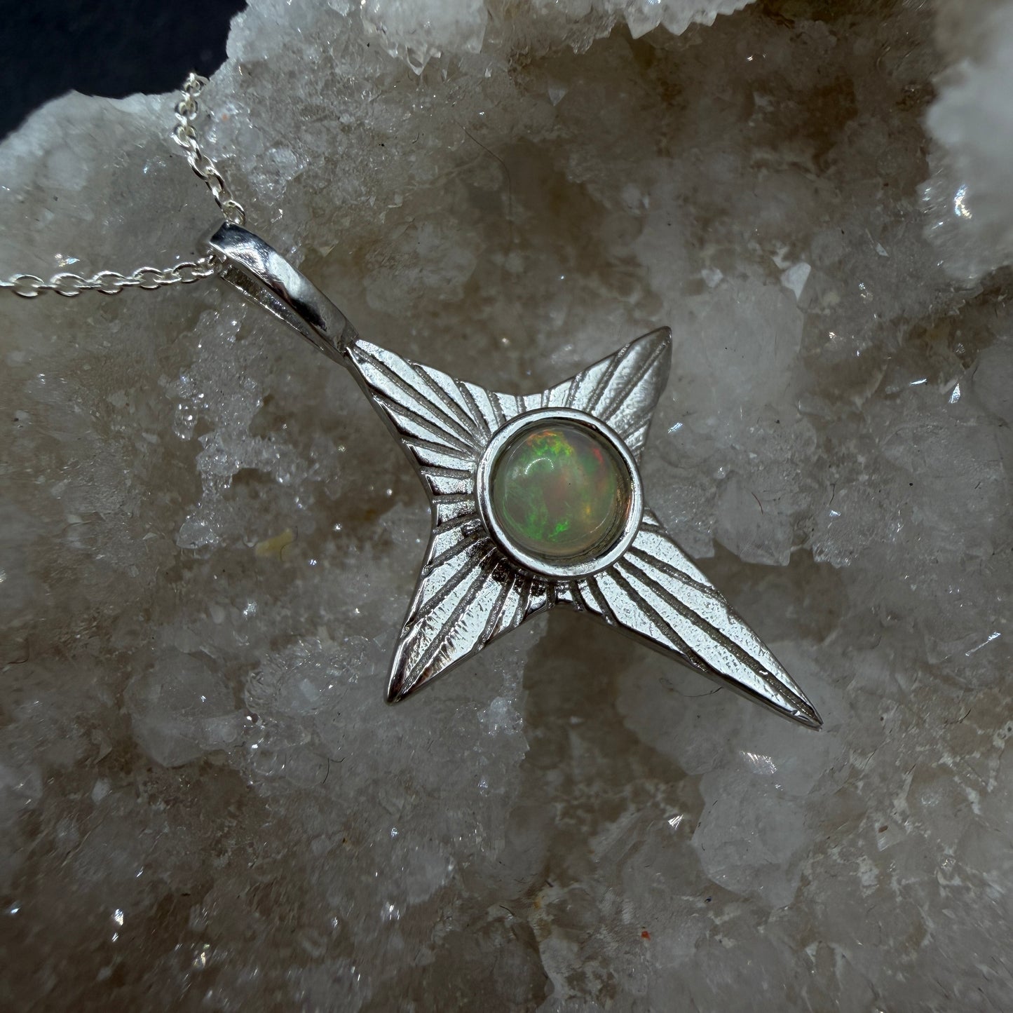 Opal Star S925 Necklace