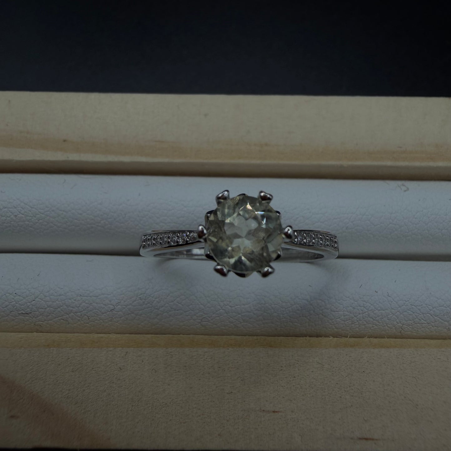 Libyan Desert Glass S925 Certified Adjustable Ring