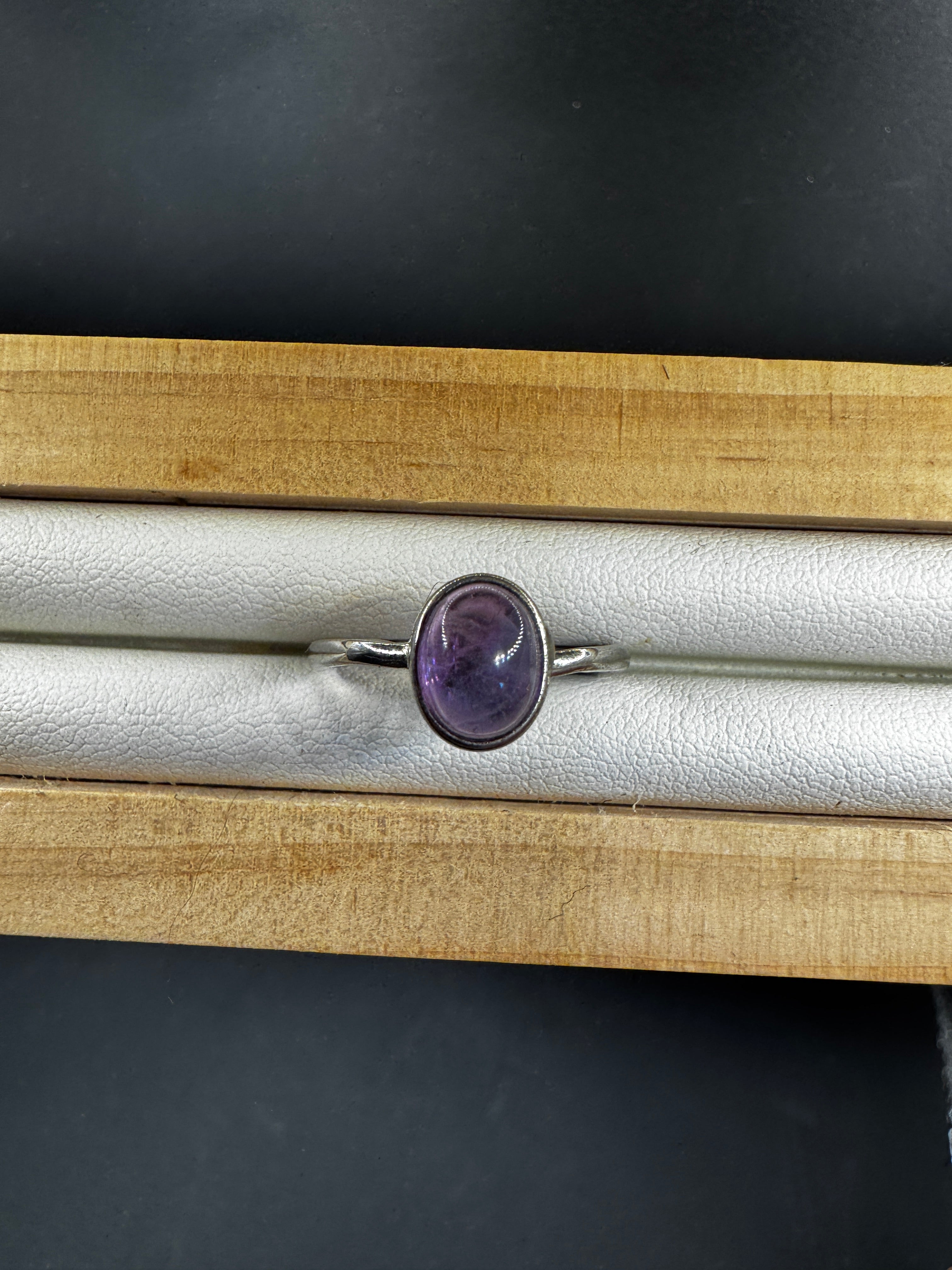 Amethyst S925 Adjustable Ring