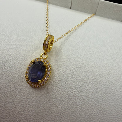 Tanzanite S925 Gold Necklace