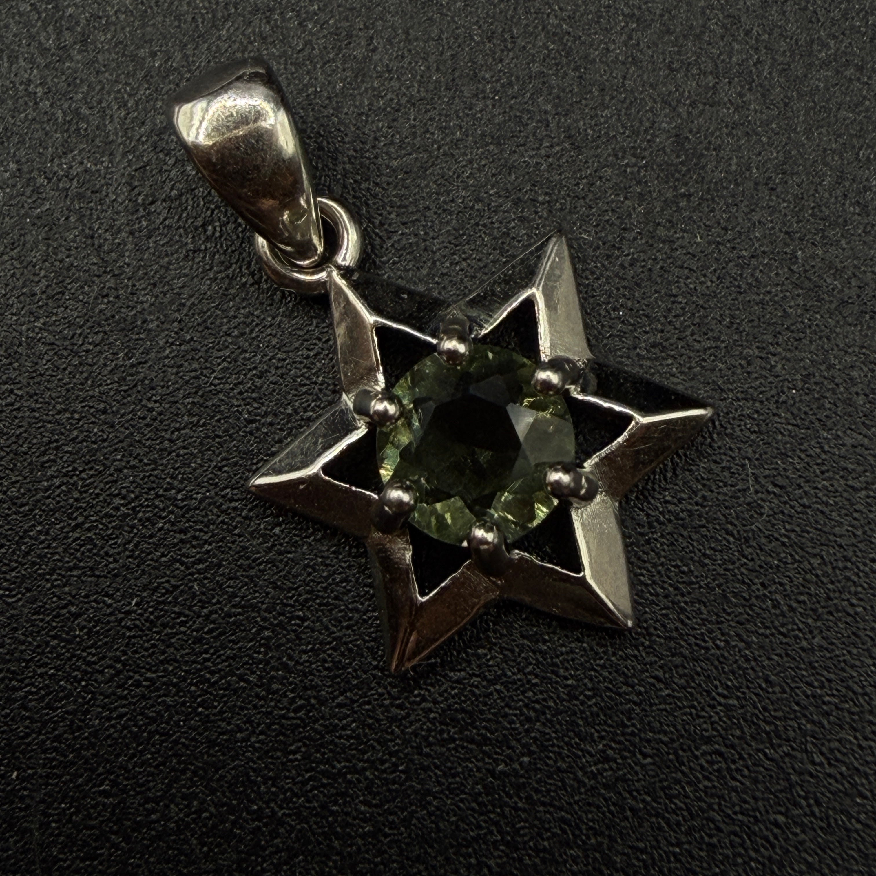 Moldavite Star Certified S925 Necklace