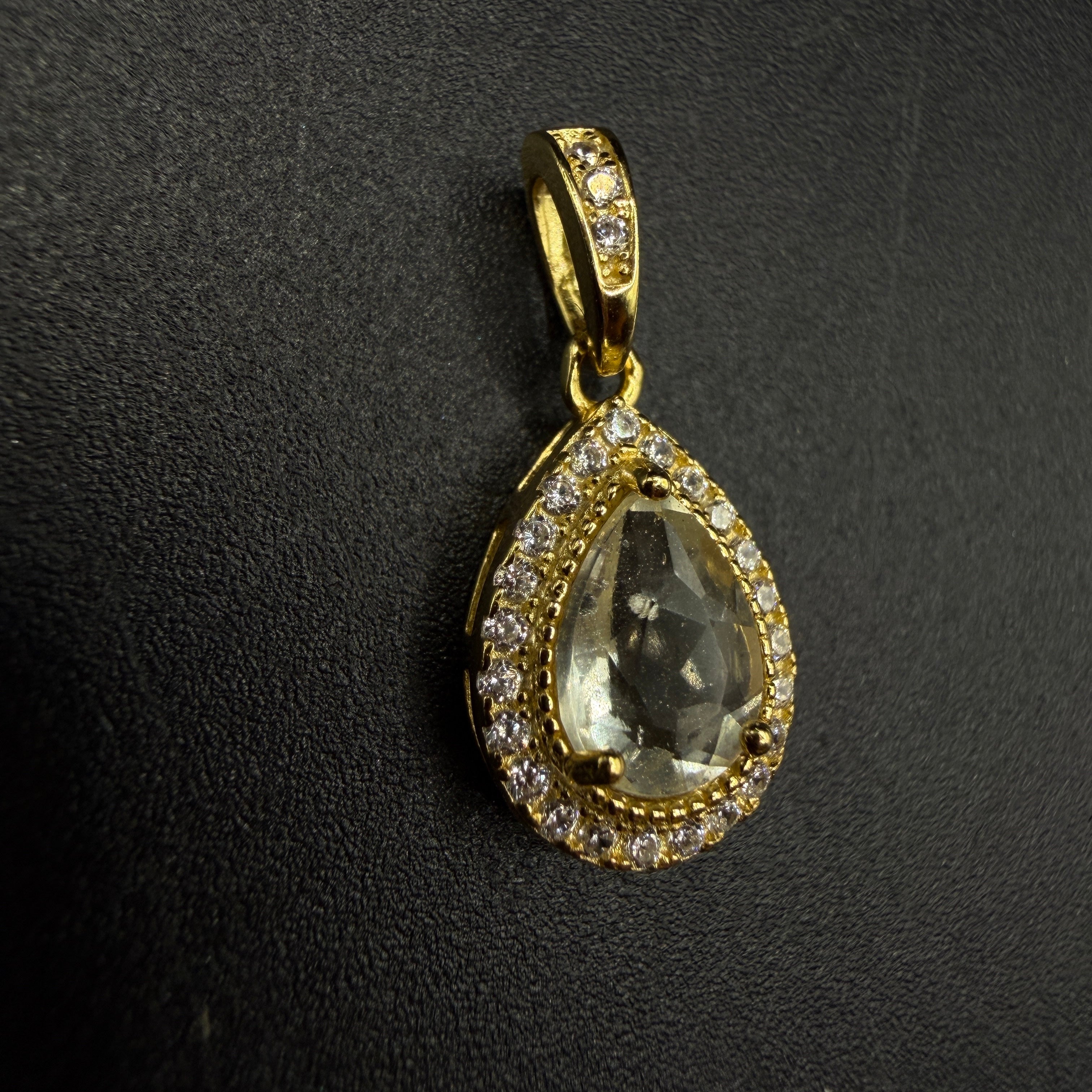 Gold Libyan Desert Glass S925 Certified Necklace