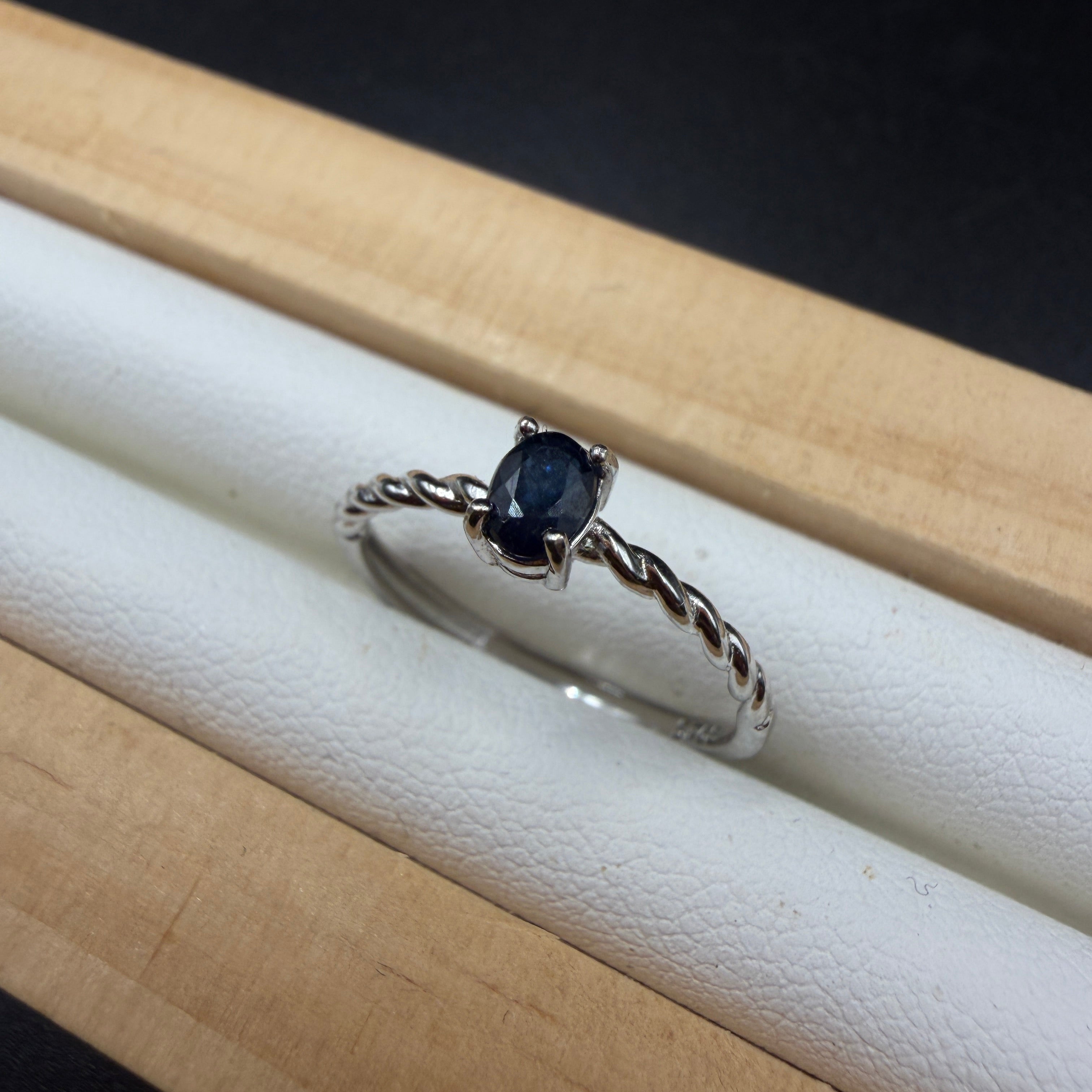 Sapphire S925 Adjustable Ring