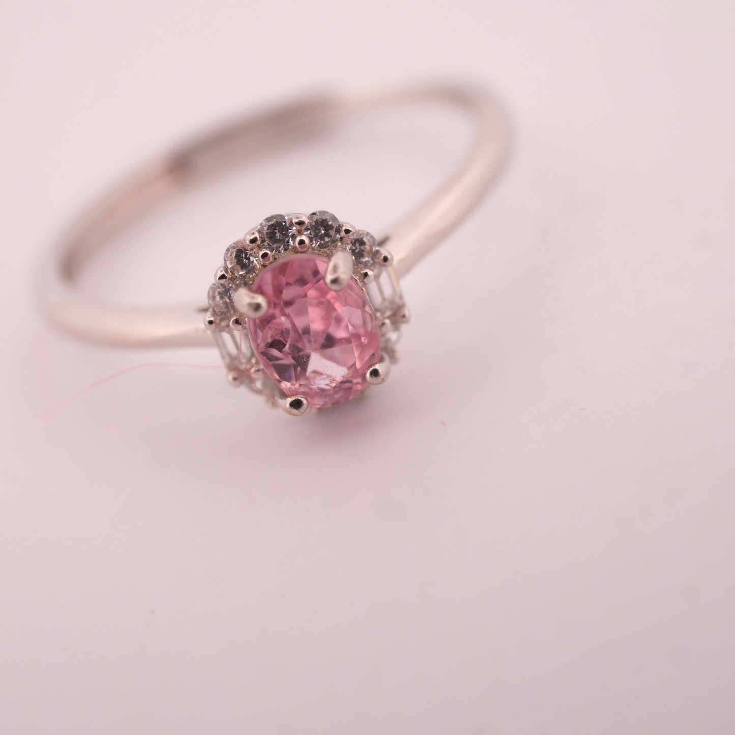 Pink Tourmaline S925 Adjustable Ring