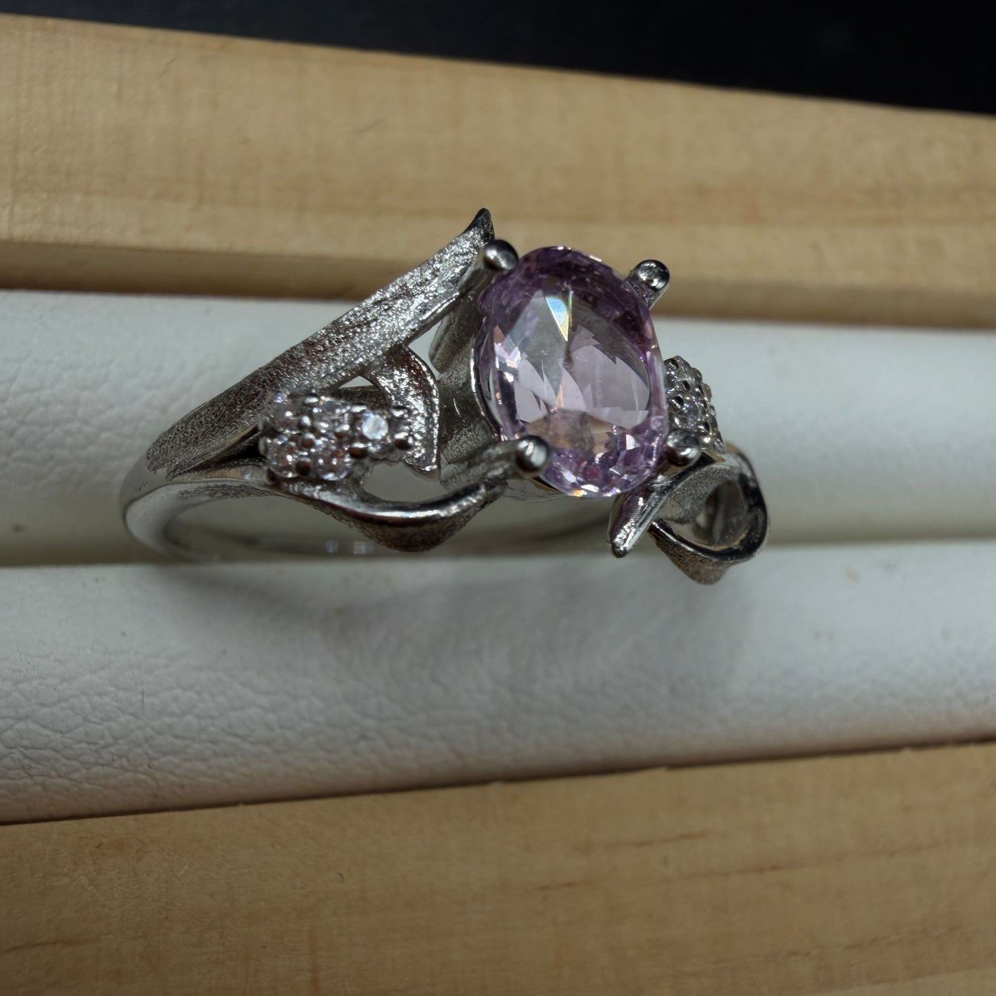 Kunzite S925 Adjustable Certified Ring