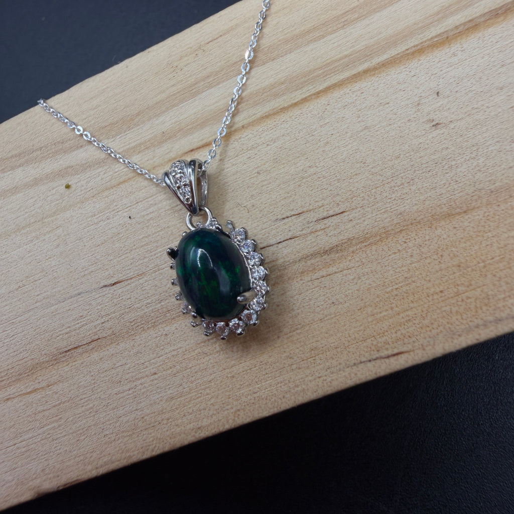 Black Opal S925 Necklace
