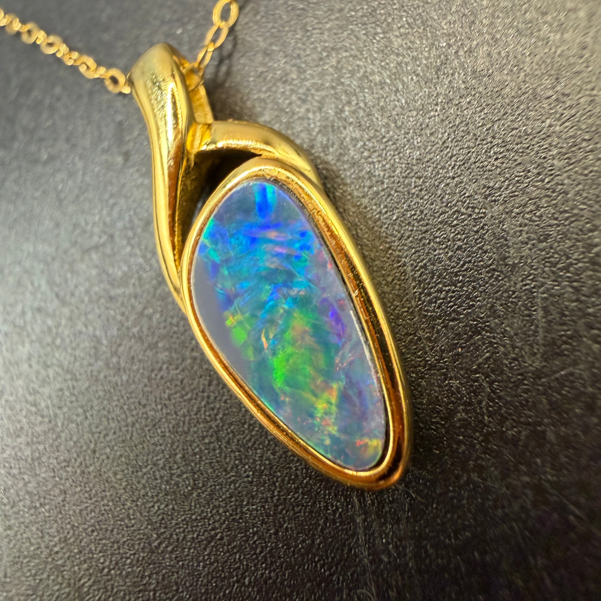 Queensland Boulder Opal S925 Necklace Super Quality