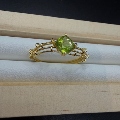 Peridot S925 Adjustable Ring