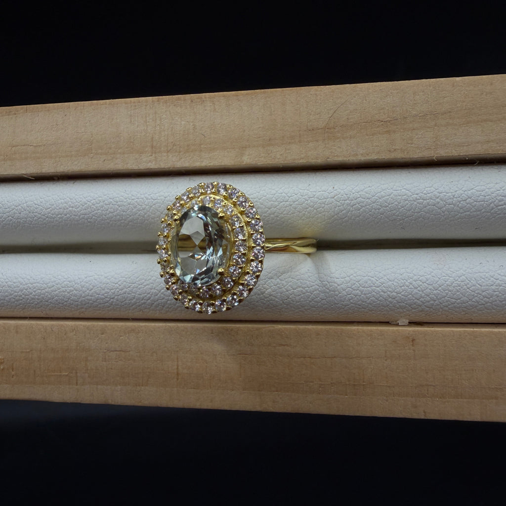 Topaz S925 Adjustable Ring