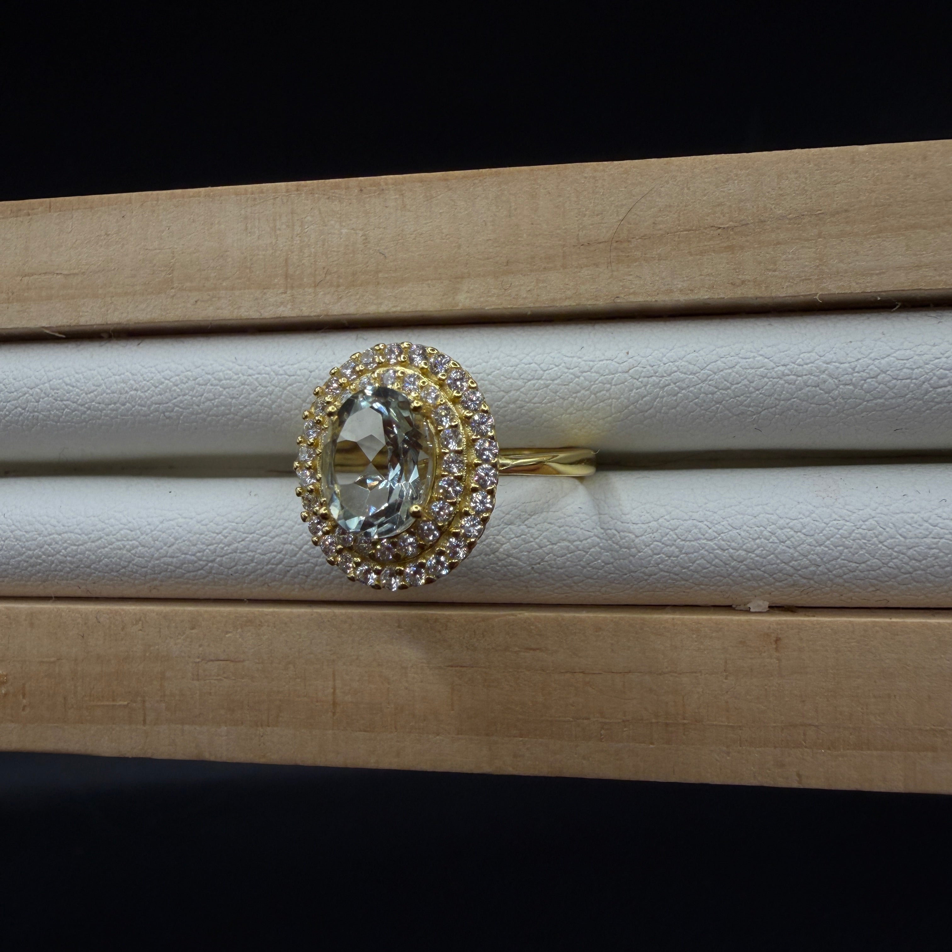 Topaz S925 Adjustable Ring