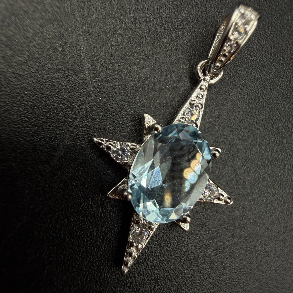 Aquamarine Star S925 Necklace