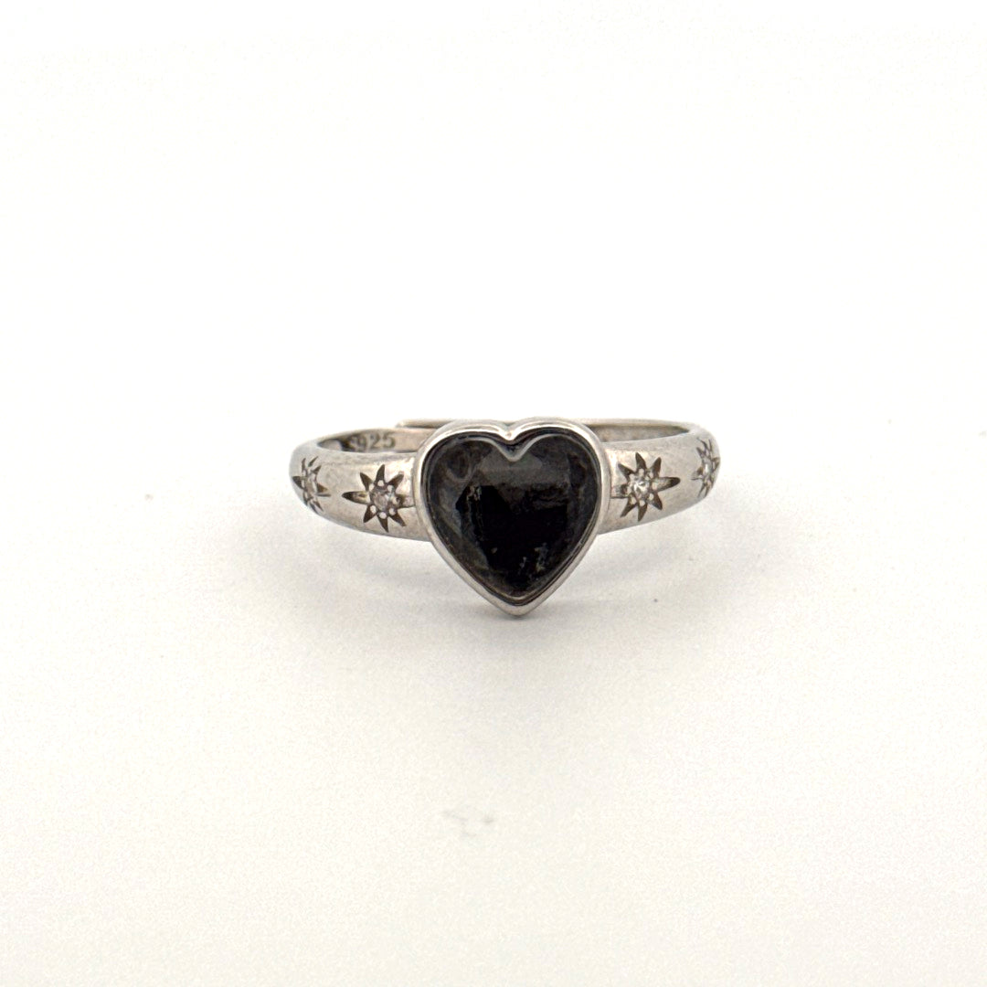 Muonionalusta Heart S925 Adjustable Ring