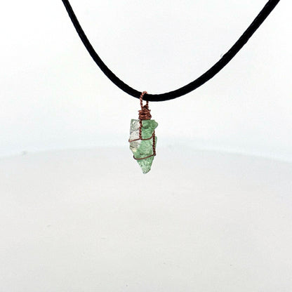 Green Lemurian Fluorite S925 Handmade Necklace