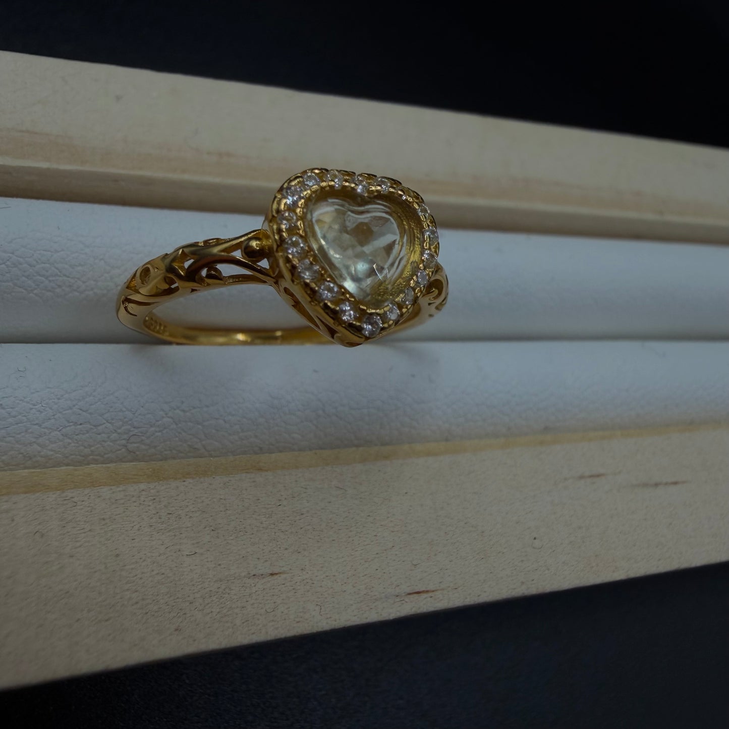 Libyan Desert Glass S925 Certified Adjustable Ring