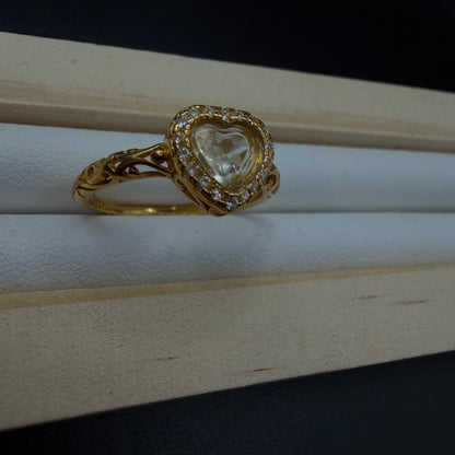 Libyan Desert Glass S925 Certified Adjustable Ring