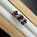 Garnet S925 Adjustable Ring
