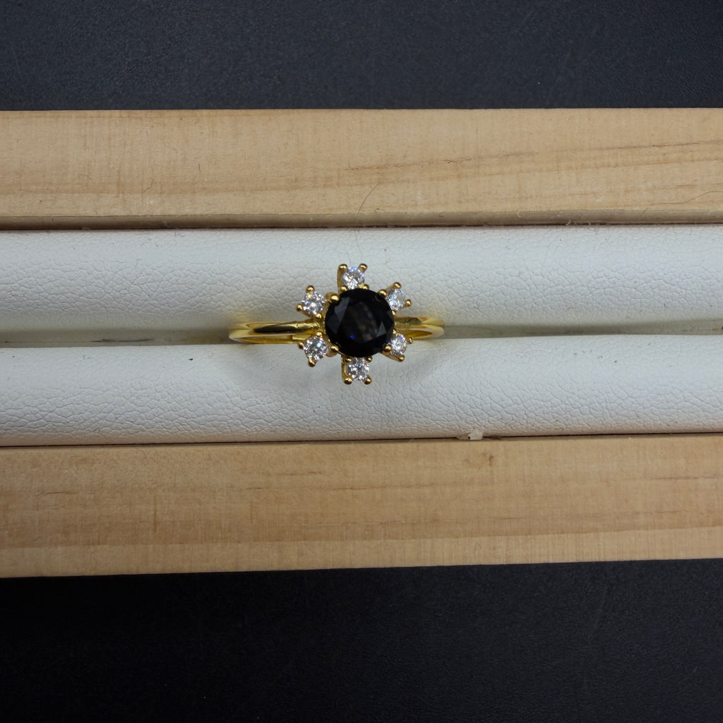 Black Spinel S925 Adjustable Ring