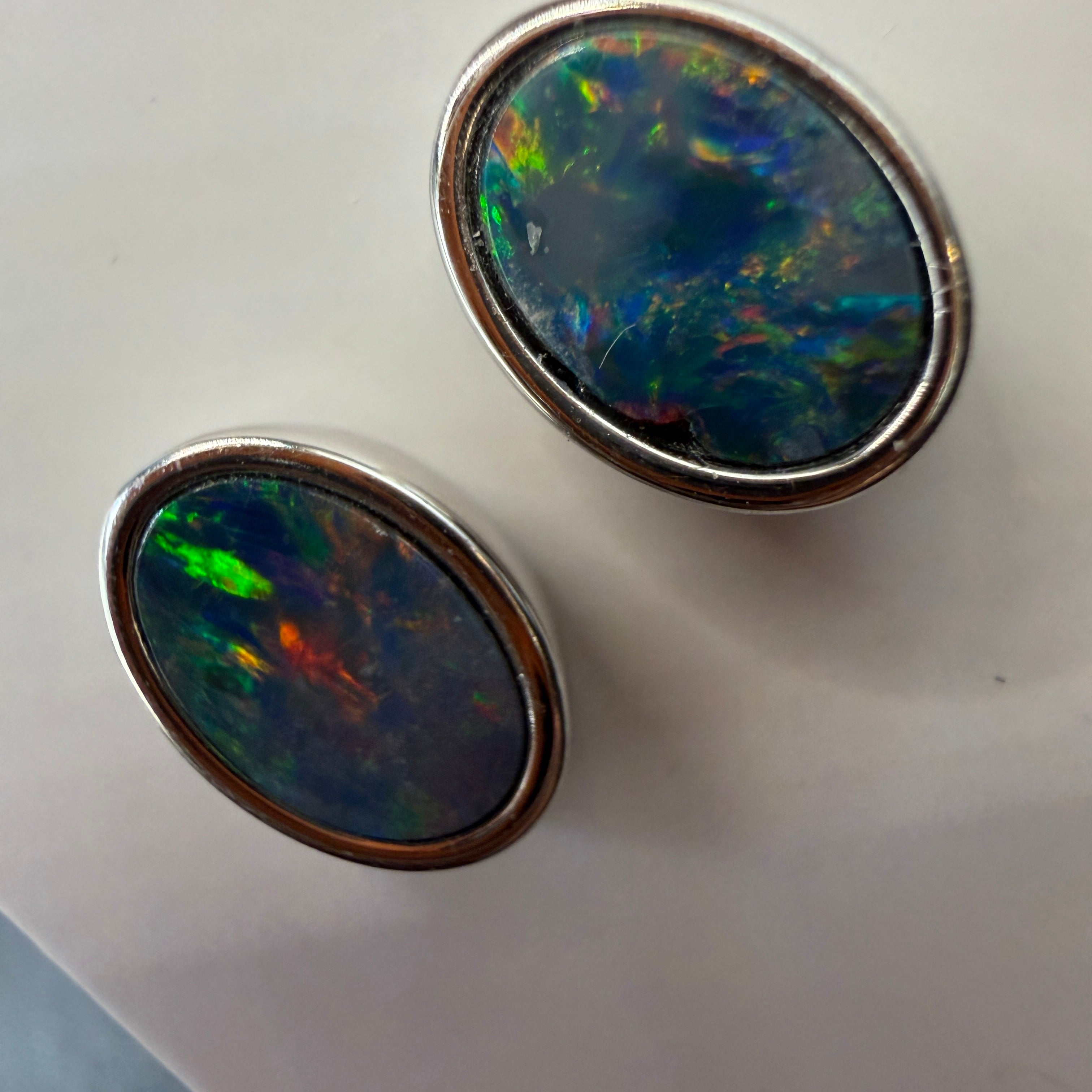 Australian Boulder Opal S925 Earrings